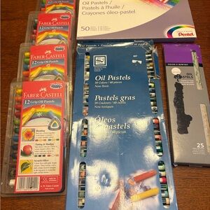 Faber-Castell and Pentel Oil Pastels Set - Vibrant Colors